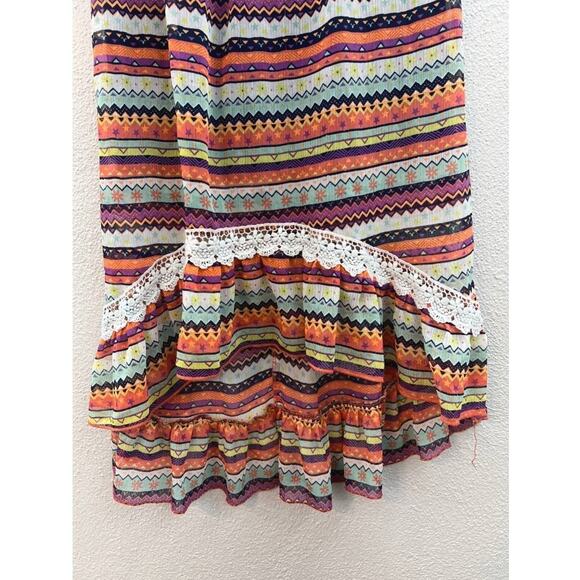 Childrens Girls Disney D-Signed Multicolor Aztec High Low Skirt Size Large - Picture 2 of 10